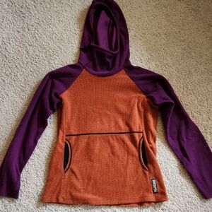 Melanzana Microgrid Hoodie - V1 Purple & Orange